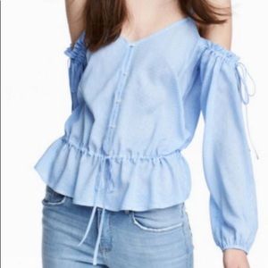 🌻HP🌻Divided Blue💙 Off the Shoulder Blouse Small